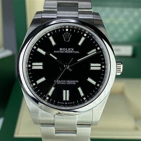 rolex oyster perpetual lady date black diamond dial|rolex oyster perpetual 41mm 124300.